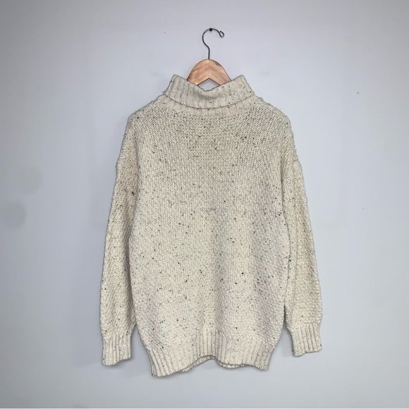 Weekend Editions Vintage Sweater Size Small Oversized Ivory Speckled  Wool Blend - Picture 3 of 7